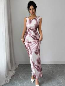 Elenzga Women's Minimalist Print Sleeveless Dress - Multicolor - View 5