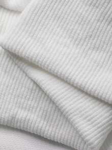 DAZY 男士字母印花拼接设计 Polo 衫套装，春秋季 - 白色 - 查看 3