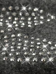 EMERY ROSE 两件套加大码女式不对称肩部“米兰”图案热钻长袖宽松休闲卫衣套装，秋冬季毕业季、返校季、毕业典礼、教师节女装、返校套头衫 - 彩色 - 查看 3