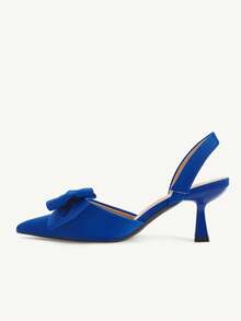 CUCCOO CHICEST Giày cao gót mũi nhọn màu đen thanh lịch, tối giản, phù hợp cho công sở, hẹn hò và các dịp trang trọng. - Màu xanh lam - Xem 8