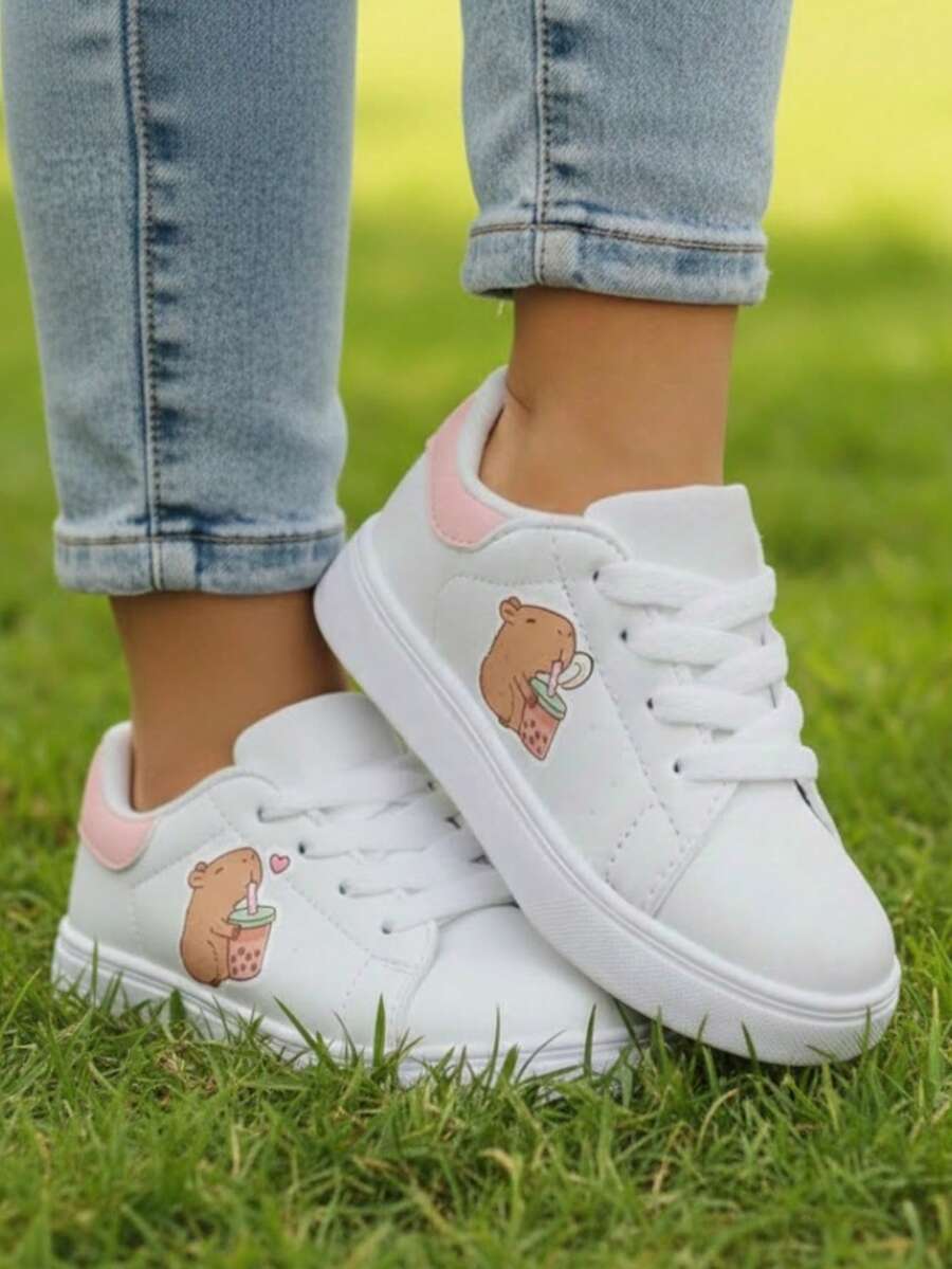 Zapatos Casuales Cómodos Con Suela Blanda Y Cierre De Gancho Y Bucle Para Niños, Unicolor, Nuevos Para Primavera - Rosa Roja - Ver 1