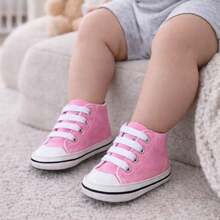 Tenis para Bebé Tipo Botita | Suela Antideslizante | Cómodos y Ligeros | Ideales para Primeros Pasos - Rosa - Ver 1