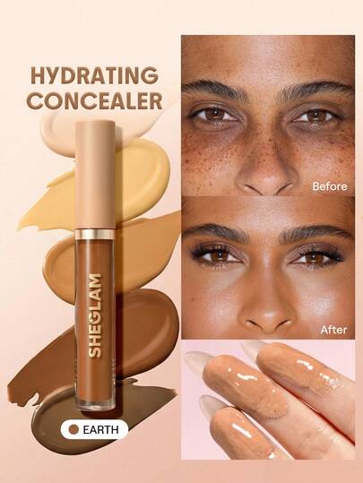 SHEGLAM Like Magic Hydrating Concealer-Earth Brand Beauty Makeup Face Paint Cosmetic For Women Girls Perfect For Winter Spring Ideal For Y2K Fancy Fashion Suitable For Birthday Gift Party Ready Best Color