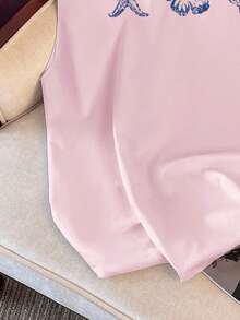 Manfinity Joysei Pink Knitted Marine Life Print Casual Sleeveless Vest For Men - Pink - View 4