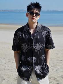 DAZY 夏季西兰花印花度假风衬衫 - 彩色 - 查看 7