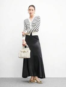 CUCCOO BIZCHIC 女士经典酒红色尖头中粗跟一脚蹬鞋，适合通勤、约会、派对、度假、圣诞节婚礼等各种场合。 - 香檳金 - 查看 6