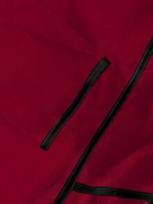 Franclia 大码女士优雅蝴蝶结袖口长袖衬衫，不对称下摆设计，百搭叠穿单品，适合办公和休闲场合穿着。 - 紅色 - 查看 5