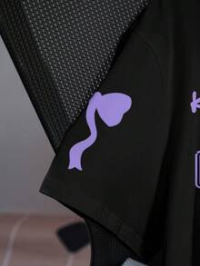 HELLO KITTY AND FRIENDS | SHEIN 大码女式休闲日常通勤趣味可爱卡通字母印花宽松T恤，夏季 - 白色 - 查看 7