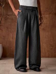 AKNOTIC Business Casual 男士休闲宽松弹力腰直筒卡其裤，适合夏季、度假、日常穿着、派对、情侣装，男士礼物 - 淺灰色 - 查看 7