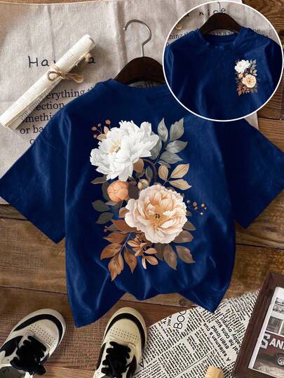 DrmWander Camiseta gráfica para mujer, camiseta de manga corta de estilo casual y urbano, top de verano lindo