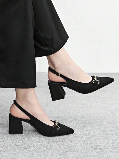 CUCCOO BIZCHIC Women's Burgundy Thick Heel Pumps, Classic Minimalistic Design, Suitable For Commuting, Dating, Party, Holiday, Wedding For Christmas