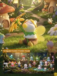 POKOJA LAND 盲盒收藏手办礼品，可爱装饰，森林仙子自然主题角色盲盒，ABS收藏手办套装（12款常规款+2款隐藏款），可爱桌面装饰手办，送给朋友、家人和动漫手办爱好者的完美生日圣诞礼物 - 潮玩盲盒 - 查看 1