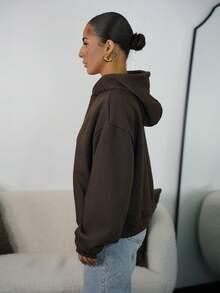 SAYEHFBABY Women Sweatshirts - Chocolate Brown - View 5