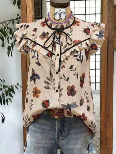 Linhara Camisa de mujer de verano casual de gran tamaño tejida