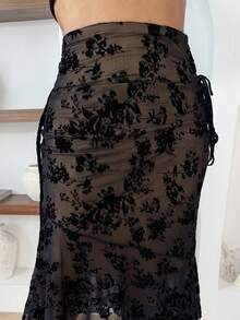 Manon Tanti تنورة نسائية غير متماثلة، تنورة فيونكة، تنورة نسائية للخريف والشتاء، حفل عودة إلى المدرسة، حفل زفاف، حفل عشاء، أسلوب المال القديم، أنيقة، ملابس عمل المكتبية النسائية، غداء، عودة إلى المدرسة، كاجوال للأعمال النسائية، أساسية، معلمة، جميلة، طراز 90، غوثي، الموضة الكورية، معرض عصر النهضة، تنانير طويلة - الأسود - مشاهدة 3