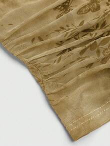 Sweetra Áo hai dây không tay ôm sát, hở lưng, cổ tròn, buộc dây, màu đỏ rượu vang trơn, chất liệu lưới nhung, cỡ lớn, thích hợp cho mùa xuân/thu, hè. - Màu Khaki - Xem 6