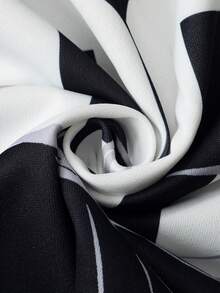 ROMWE MEN Street Life Men's Printed Button-Up Polo Shirt - Black - View 7