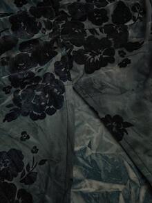 Sweetra Romantic Birthday, Vacation, Elegant, Original New Chinese Style Deep Gray Tie-Dye Bodycon Skirt With Front Side Slit And Pleated Waist, Sexy Slim Fit Pencil Skirt, Casual Daily Wear Maxi Women - Multicolor - View 5