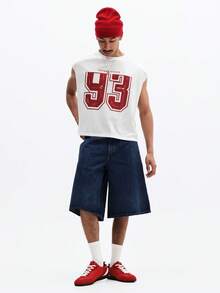 SUMWON Áo tank top lưới kiểu dáng rộng rãi, cổ tròn, không tay, thích hợp mặc hàng ngày vào mùa hè và mùa xuân. - trắng - Xem 3