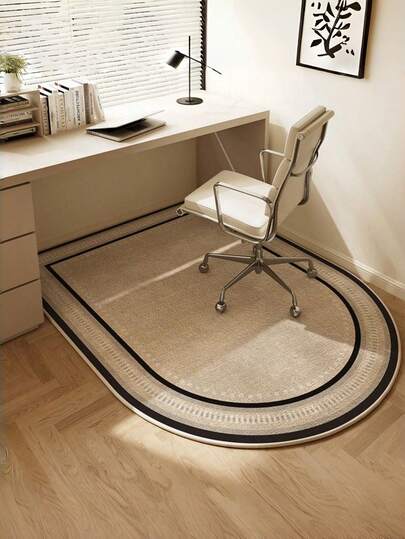 1 pieza Alfombra de silla de terciopelo de cristal lavable con protección de suelo, aislamiento acústico y diseño antideslizante para decoración del hogar y oficina, ideas de regalo para la temporada navideña, estilo escandinavo imprescindible