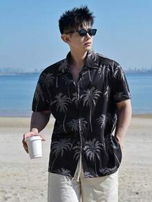 DAZY 夏季西兰花印花度假风衬衫 - 彩色 - 查看 5