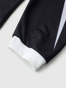 ROMWE MEN Street Life Men's Printed Button-Up Polo Shirt - Black - View 3