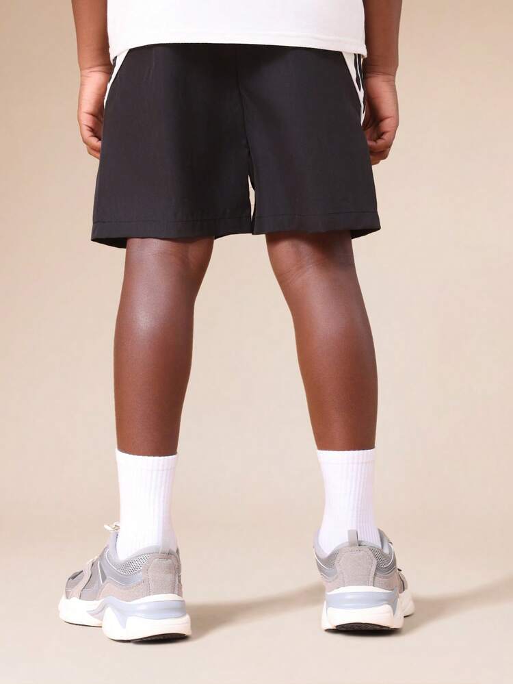 サイドテープ付きナイロンドローストリングショーツ