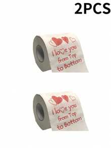 Joivida [1 Roll Of "I Love You" Toilet Paper] "I Love You From Top To Bottom" Toilet Paper Roll, Decorative Love Themed Paper Product, Universal Holiday Gift, No Electricity Required, Feather Free, Suitable For Anniversaries, Weddings, Party Decorations, Valentine's Day, Etc., Suitable For 14 Years Old And Above - Multicolor - View 12