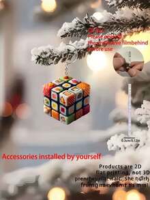 Zazumi 2D 立体寿司立方体亚克力钥匙扣，可爱卡通寿司吊坠，便携包包挂饰，适合寿司爱好者、动漫主题派对、生日礼物、送给朋友、同事、同学的节日小礼物、圣诞袜填充物 - 彩色 - 查看 2