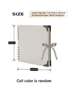 1本8x8英寸剪贴簿相册，60页，灰白色，可用于制作结婚纪念日、家庭照片等DIY照片保存回忆录，也是一份不错的礼物。 - 彩色 - 查看 4