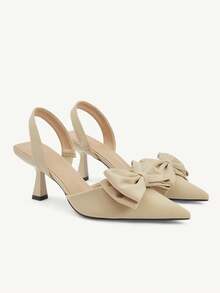 CUCCOO CHICEST 优雅简约黑色尖头中跟鞋，适合工作、约会和正式场合。 - 米色 - 查看 9