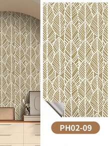 Cirelle Removable Faux Rattan Wallpaper - 3m Self-Adhesive Geometric Line Design, Waterproof & Thickened For Easy DIY Room Makeover - Multicolor - View 8
