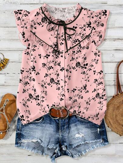 Linhara Camisa de mujer de verano de gran tamaño con estampado tejido para uso casual y vacaciones