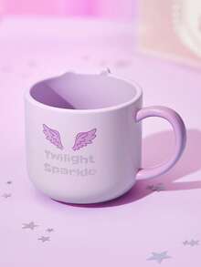 My Little Pony X SHEIN 1 16oz/475ml Cartoon Printed Ceramic Mug, Cold And Heat Resistant, Can Be Used In Microwave Ovens And Dishwashers, Suitable For Water, Milk, Juice, Coffee, Friendship, Twilight Sparkle,Gift Ideas - Mauve Purple - View 2