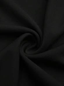 Sweetra Vestido elegante y sexy de hombros descubiertos con detalles de diseño, favorecedora, adecuado para primavera y otoño - Negro - Ver 3