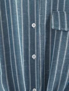 Zelara 大码女式休闲舒适格纹撞色衬衫，百搭乡村音乐会、毕业典礼、夏季早午餐、母亲节、教堂等场合均有穿着。 - 藍色 - 查看 8