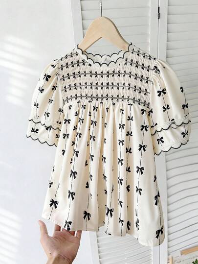 SHEIN ChillGRL Blusa casual elegante de estilo bohemio para adolescentes con doble volante, encaje de contraste y parches, adecuada para primavera/verano, uso diario y vacaciones