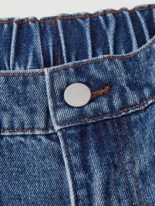 SHEIN MOD Women's Button Waist Design Wide Leg Loose Casual Jeans