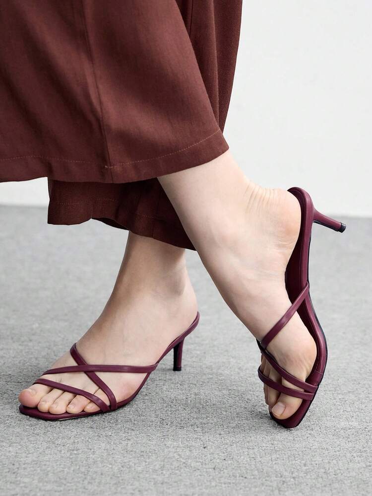 CUCCOO BIZCHIC Women's Square Toe High Heel Sandals, Elegant, Sweet, Romantic, Suitable For Afternoon Tea, Dates, Fashion Parties, Workwear, Versatile, Halloween Valentine's Day