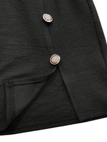 EMERY ROSE 大码女式蚂蚁图案装饰纽扣A字裙