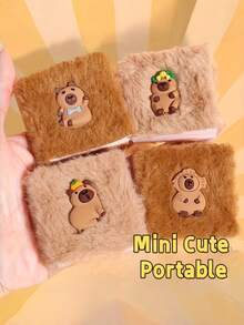 MINKOJA 创意卡皮巴拉毛绒分享笔记本，可爱卡通迷你口袋笔记本，便携两件装 - 隨機款式2本 - 查看 13
