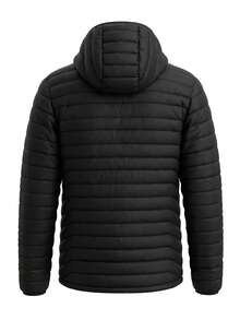 Columbia Men's Down Hooded Jacket Black - 黑色 - 查看 2