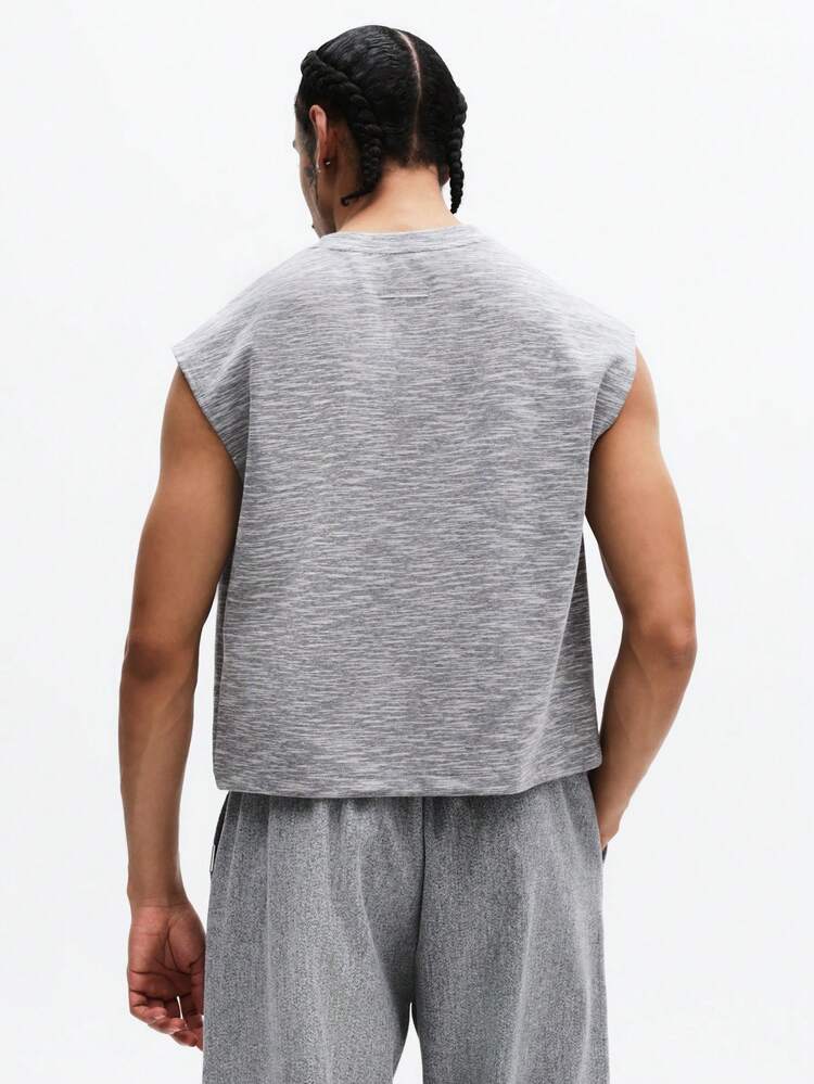 Canotta girocollo mélange