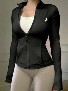 DAZY 女士休闲运动开衫外套，春季 - 黑色 - 查看 6