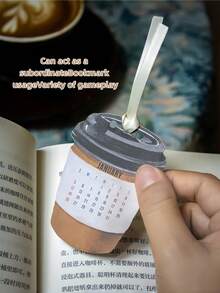 Zazumi 2026迷你桌面日历 咖啡主题计划本，每日金句，办公桌收纳整理，节日生日礼物推荐，必备单品 - 彩色 - 查看 5