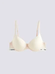 Loungeista 3件套轻薄衬垫字母印花聚拢文胸，女士钢圈文胸 - 彩色 - 查看 10