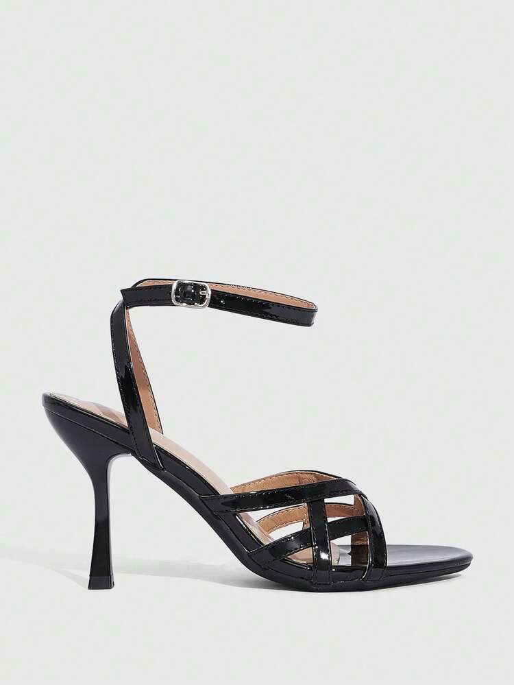 CUCCOO SZL Women's Buckle Design Fashion Daily Wear High Heel Sandals