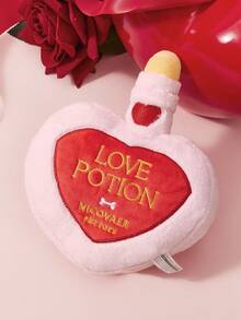 PETSIN Đồ chơi cho thú cưng hình chai nước hoa màu hồng làm từ chất liệu polyester, có tiếng kêu, không gây tiếng động, thích hợp cho mèo, chó, sử dụng hàng ngày, chụp ảnh cưới, trang trí và làm quà tặng ngày Valentine, dành cho thú cưng nhỏ/vừa. - Hồng - Xem 8