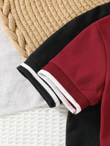 Souflis Souflis 2pcs Baby Boys Elegant Gentleman Knit Short Sleeve Polo Shirt, Summer - Multicolor - View 8