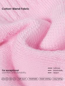 GLOWMODE 5 Pairs Socks Soft Ventilated Mesh With Embroidered Logo Workout Daily Casual - white + light pink + pink + rose red + fuchsia - View 4